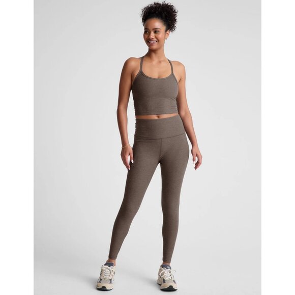 BEYOND YOGA Caught in the Midi High Waist Leggings in Soft Umber Size X-Small - Picture 2 of 10
